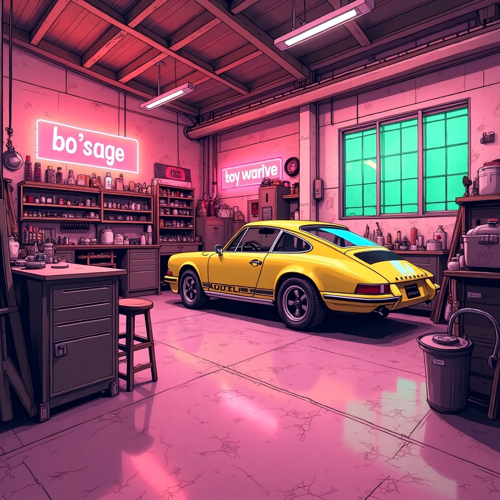 Interior del taller con equipamiento especializado